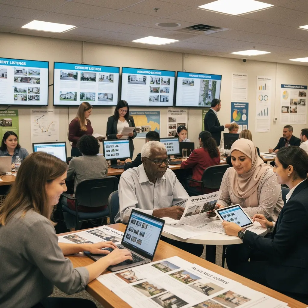 Osoba zaznaczająca punkty na liście kontrolnej podczas oglądania mieszkania.